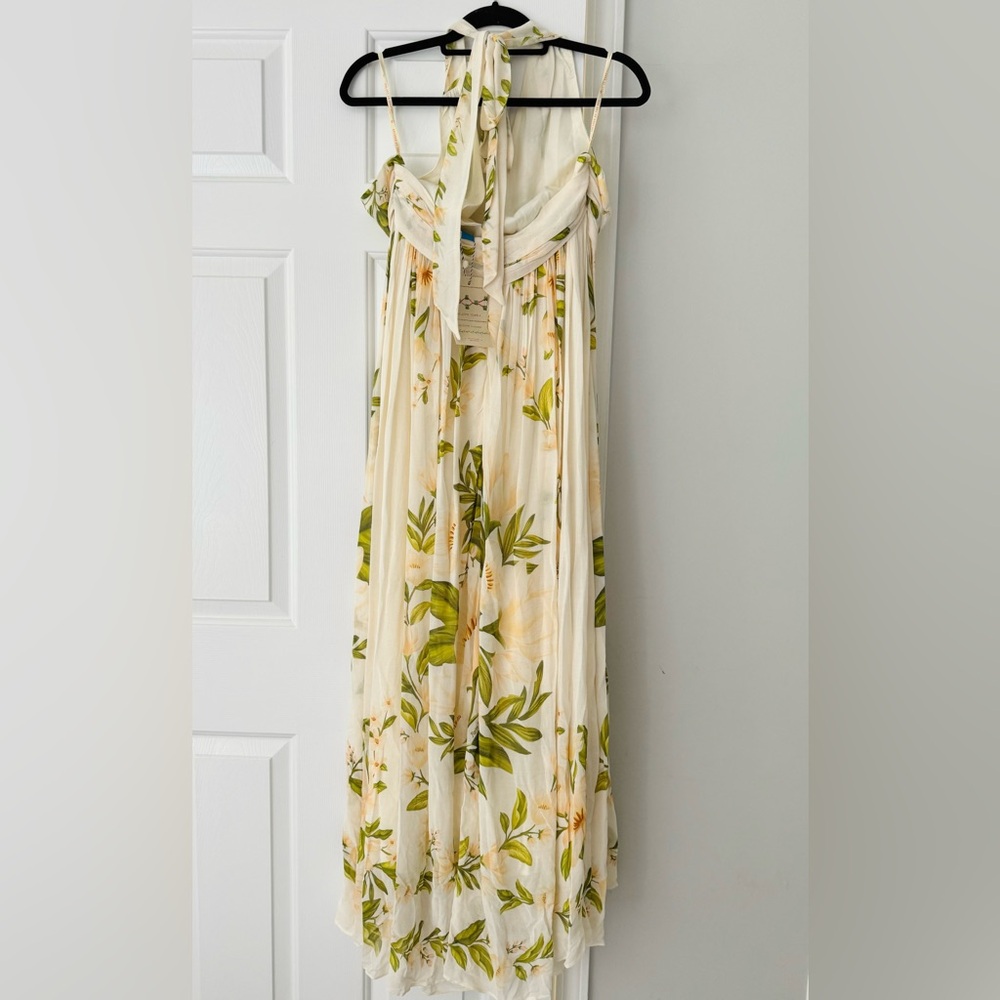 Farm Rio V-Neck Floral Chiffon Maxi Dress, Size S - Picture 9 of 11